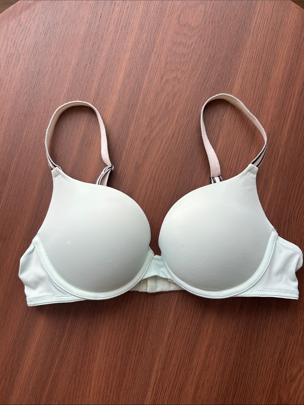PINK Victoria's Secret Light Mint Push Up Bra